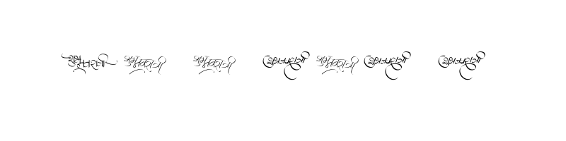 font preview of AMS Navratri Regular