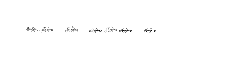 font preview of AMS Wishes Regular