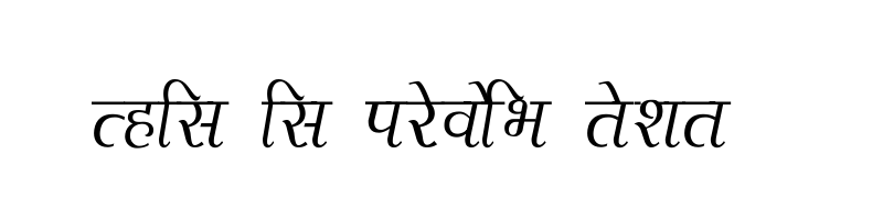 font preview of Marathi Tirkas Normal