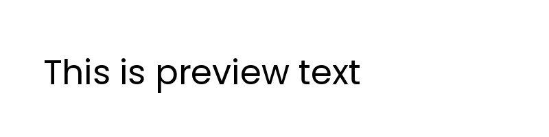 font preview of Poppins Regular